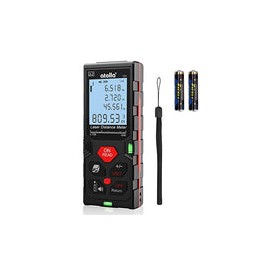 ATOLLA Telémetro Láser 60m Medidor Láser de Distancia Pantalla Retroiluminada LCD con Función de Almacenamiento de Datos M / In