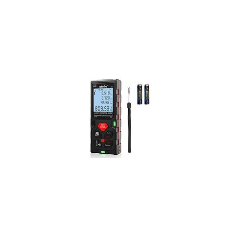 ATOLLA Telémetro Láser 60m Medidor Láser de Distancia Pantalla Retroiluminada LCD con Función de Almacenamiento de Datos M / In