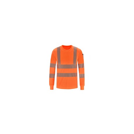 AYKRM Camisas de trabajo de construcción de manga larga de alta visibilidad, ropa de trabajo de clase 3, camisa de alta visibil