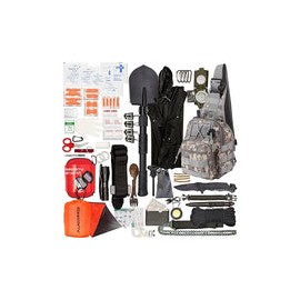Azzcony Kit de Supervivencia y Primeros Auxilios de Emergencia + Torniquete - 250 Piezas para Mochila de Emergencia Go Bug out 
