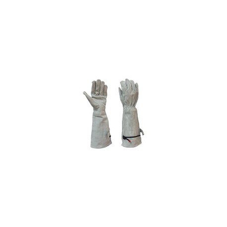 B Baosity Guantes de jardinería de cuero de PU para mujeres y hombres Guantes de protección de antebrazo largo resistente a pru