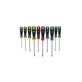 Bahco - Juego de destornilladores de mango de color BahcoFit, 10 piezas SL/PH/PZ/TX