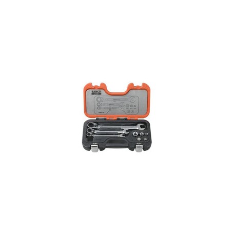 Bahco BAHCO Set of ratcheting Combination wrenches and Adaptors 1RMA/S8