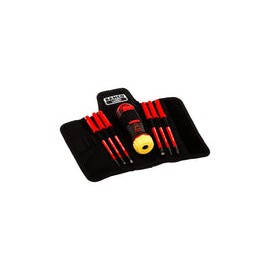 Bahco Ratcheting Screwdriver with Interchangeable Blades Set, 1000V, 6 Pieces