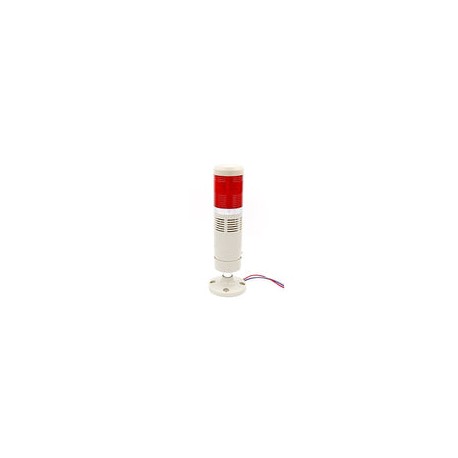 Baomain - Columna de luz de señalización industrial LED con alarma redonda, indicador de luz continua, luz de advertencia, zumb