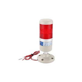 Baomain Columna de luz de señal industrial LED alarma redonda luz indicadora de luz continua luz de advertencia roja CA 110 V