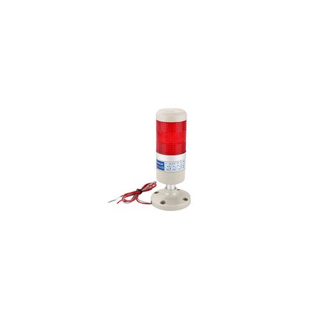 Baomain Columna de luz de señal industrial LED alarma redonda luz indicadora de luz continua luz de advertencia roja CA 110 V