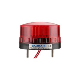 Baomain Industrial Signal Warning lamp Alrededor Rojo Luz de advertencia Parpadeo LTE-5061 AC 110V 3W