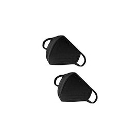 BasicList mascarillas de algodón para hombre, 2 unidades, color negro, 3D, grande, grande, XL, lavable, reutilizable, para nari