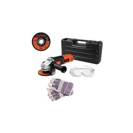 beyond by BLACK+DECKER Esmeriladora Angular 4-1/2 Pulgadas 820W con Guantes, Gafas y Disco Abrasivo AZBDG7DISC