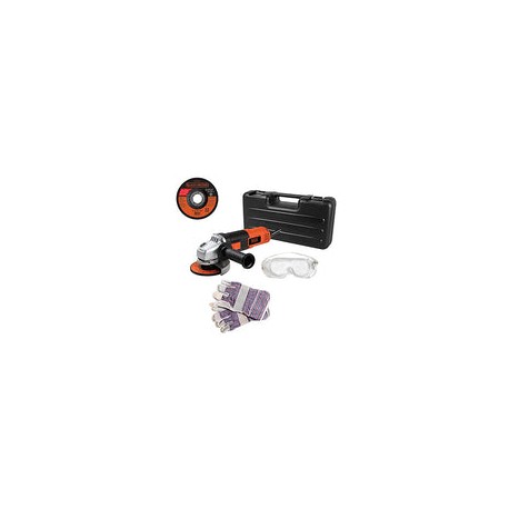 beyond by BLACK+DECKER Esmeriladora Angular 4-1/2 Pulgadas 820W con Guantes, Gafas y Disco Abrasivo AZBDG7DISC