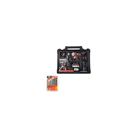 beyond by BLACK+DECKER Juego de 6 Herramientas Inalámbricas 20V con 8 Brocas AZBDMT1206