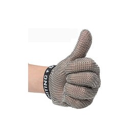 BCPPO Guantes de Trabajo Anticorte Guantes De Malla Metálica De Metal Guantes De Alambre Anticorte Carnicero Chef Carpintero Ca