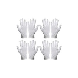 BeauPretty 12 pares de guantes de algodón blanco para entrenamiento, guantes de protección laboral, guantes para hospital, cosm