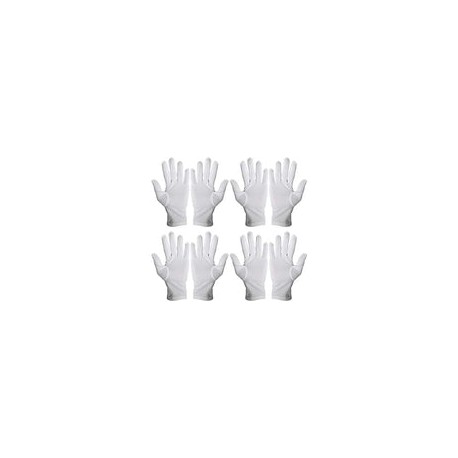 BeauPretty 12 pares de guantes de algodón blanco para entrenamiento, guantes de protección laboral, guantes para hospital, cosm