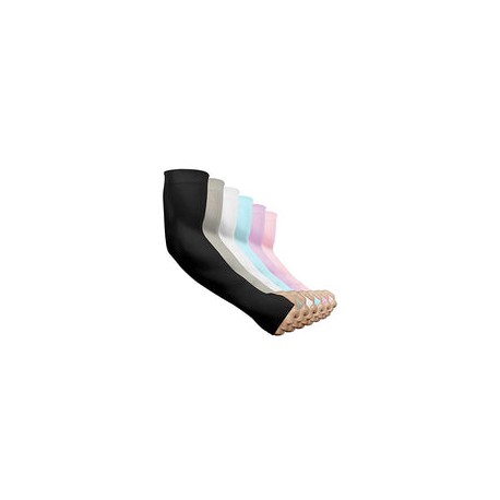 Beister 6 pares de mangas de protección UV para brazos con orificio para el pulgar, 6 pares (negro/blanco/gris/morado/azul/rosa