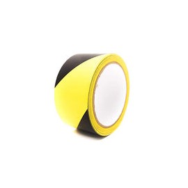 Bertech - Cinta de advertencia de seguridad para piso, rayas negras y amarillas, 10,16 cm de ancho x 137 cm de largo, 6,5 mm de