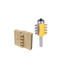 Bestgle 1/4" Caña Fresa para Cono Tenon Fresas de Carpintero para Trabajar la Madera Herramientas de Cola Router Shank ferrocar