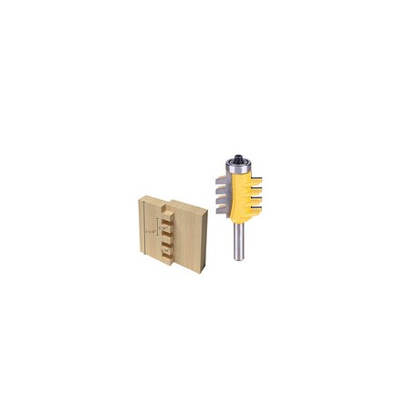Bestgle 1/4" Caña Fresa para Cono Tenon Fresas de Carpintero para Trabajar la Madera Herramientas de Cola Router Shank ferrocar