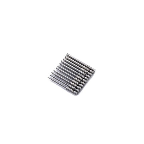 Bestgle 11 Piezas 75mm Destornillador Torx 1/4 Hexagonal Magnético Torx Seguridad Destornillador Kit Herramientas Aleación de C