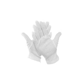 Bestgle 15 Pares Guantes de Trabajo de Algodón Color Blanco de 21 cm para Inspeccionar Joyas, Humectantes para Manos Secas y Tr