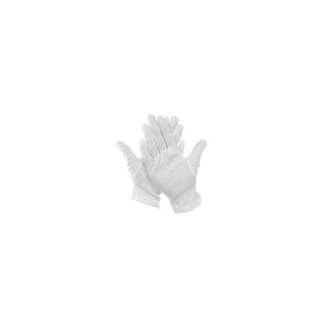 Bestgle 15 Pares Guantes de Trabajo de Algodón Color Blanco de 21 cm para Inspeccionar Joyas, Humectantes para Manos Secas y Tr