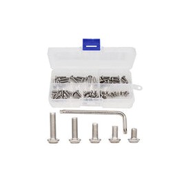 binifiMux Kit surtido de tornillos de seguridad Torx con cabeza plana M6 con llave T30, tornillos M6 x 10 mm/12 mm/20 mm/25 mm/
