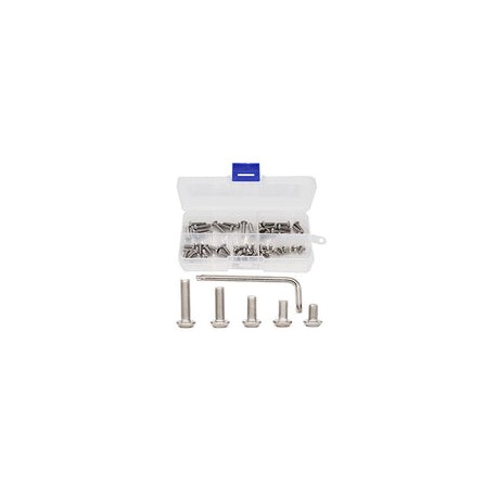 binifiMux Kit surtido de tornillos de seguridad Torx con cabeza plana M6 con llave T30, tornillos M6 x 10 mm/12 mm/20 mm/25 mm/