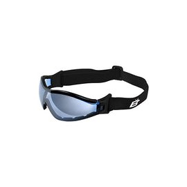 Birdz Eyewear Boogie Z87.1 - Gafas de seguridad acolchadas de espuma para motocicleta, esquí, paracaidismo, marco negro con len