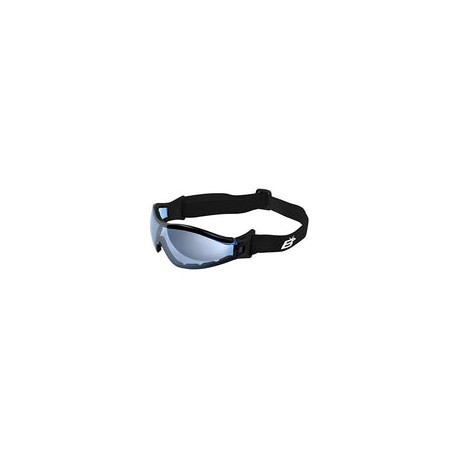 Birdz Eyewear Boogie Z87.1 - Gafas de seguridad acolchadas de espuma para motocicleta, esquí, paracaidismo, marco negro con len