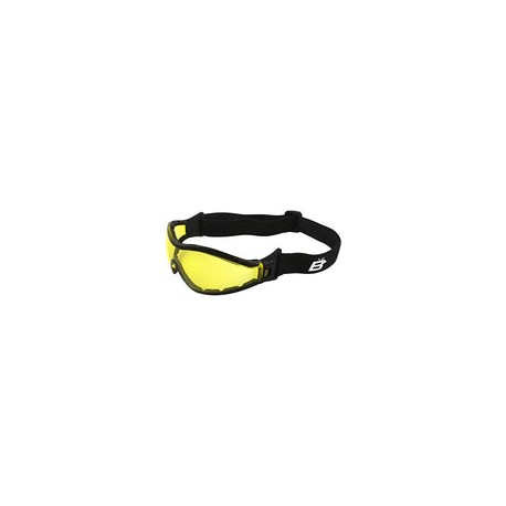 Birdz Eyewear Boogie Z87.1 - Gafas de seguridad acolchadas de espuma para motocicleta, esquí, paracaidismo, marcos negros con l