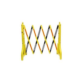 BISupply Folding Barricade - 2.4m Portable Road Safety Barriers with Reflectors, Construction Barricade Safety Fence