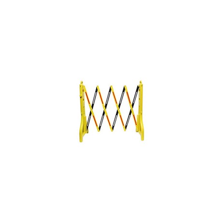 BISupply Folding Barricade - 2.4m Portable Road Safety Barriers with Reflectors, Construction Barricade Safety Fence