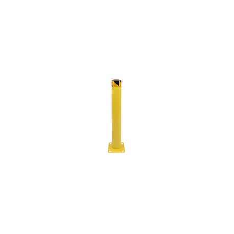 BISupply Poste de bolardo de seguridad de 36 x 4.5 pulgadas, barrera de estacionamiento de acero amarillo para garaje o estacio
