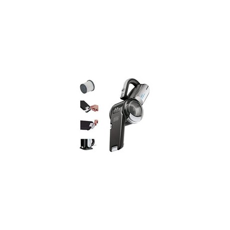 BLACK + DECKER BDH2000PL MAX Aspiradora pivotante de Litio, 20 voltios, Pivot Handheld Vacuum, Negro, Diseño 1, 1, 1