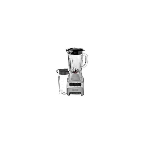Black + Decker BL1140MS-MX Licuadora Pulverix 12 vel 700 watts jarra de vidrio + mini vaso (Gris)