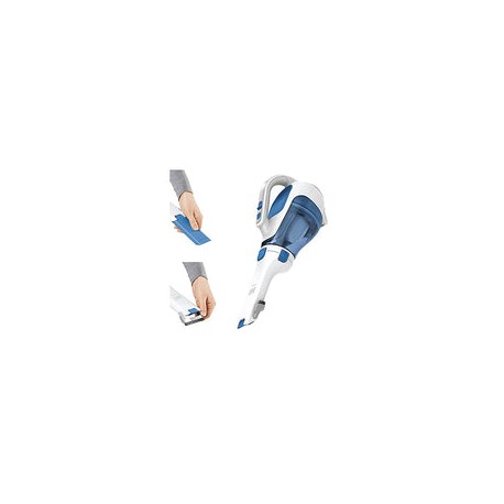 Black + Decker Dusbuster Aspiradora de mano, Aspiradora de mano con boquilla delgada, Azul, 14.4V, 1