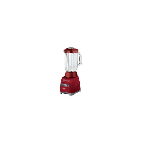 Black & Decker BL1000RG Licuadora Crush Master Pro 10 Velocidades, color Rojo
