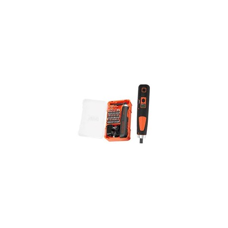 Black & Decker Set Atornillador Inalambrico 4V Push And Go + 27 Accesorios BD40K27 Black And Decker