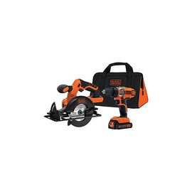 BLACK+DECKER 20V MAX* Kit combinado de taladro inalámbrico, 2 herramientas (BDCD220CS)
