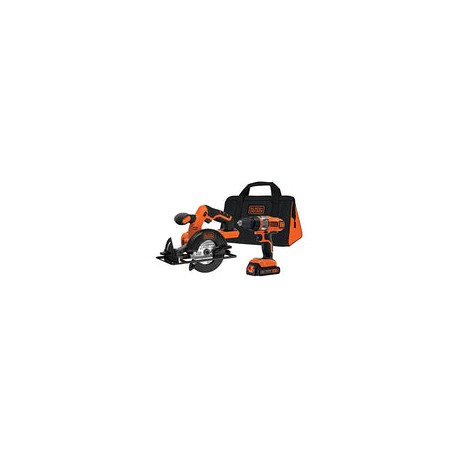 BLACK+DECKER 20V MAX* Kit combinado de taladro inalámbrico, 2 herramientas (BDCD220CS)