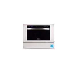 BLACK+DECKER BCD6W Compact Countertop Dishwasher, 6 Place Settings, White