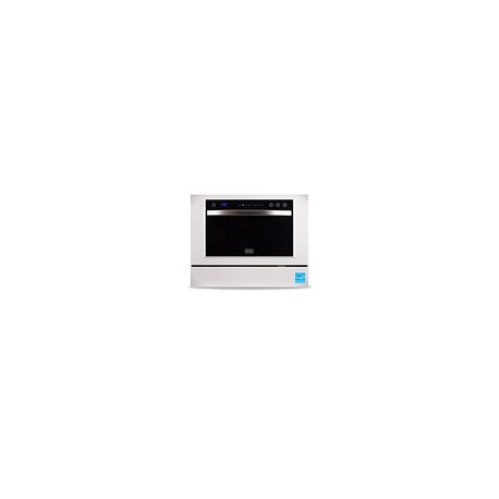 BLACK+DECKER BCD6W Compact Countertop Dishwasher, 6 Place Settings, White