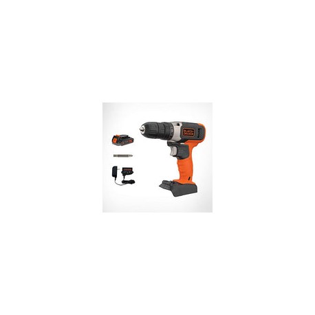 BLACK+DECKER BCD702C1 Taladro inalámbrico de litio de 20 voltios máx.