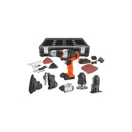 BLACK+DECKER BDCDMT1206KITC Matrix 6 Kit de Combo de herramientas con estuche