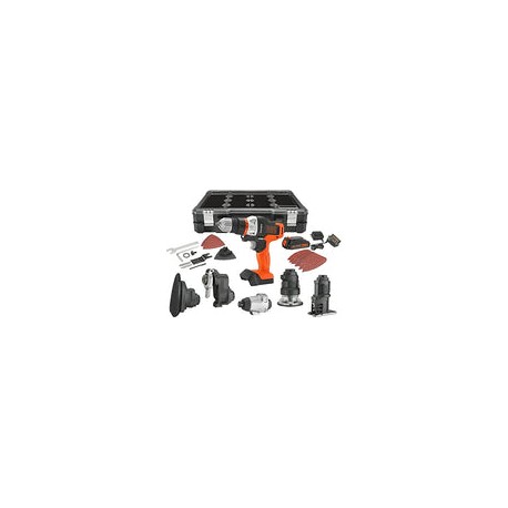 BLACK+DECKER BDCDMT1206KITC Matrix 6 Kit de Combo de herramientas con estuche