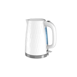 BLACK+DECKER Honeycomb Collection Rapid Boil KE1560W - Hervidor eléctrico inalámbrico (1,7 L, acabado texturizado premium, colo