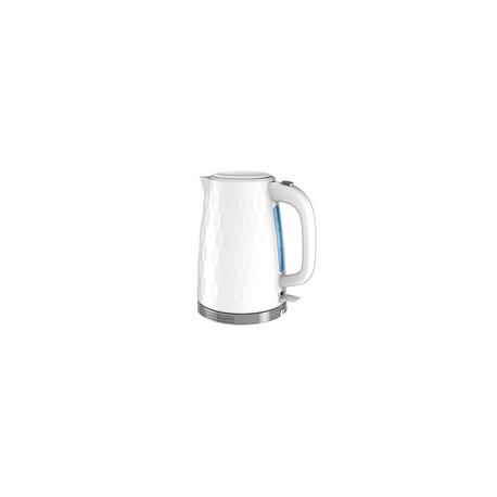 BLACK+DECKER Honeycomb Collection Rapid Boil KE1560W - Hervidor eléctrico inalámbrico (1,7 L, acabado texturizado premium, colo