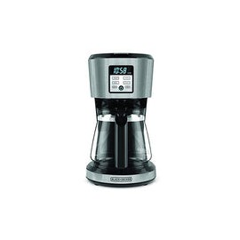Black+Decker CM1331S-LA Cafetera Programable Black + Decker con Filtro Permanente y Sistema de Goteo en Vórtice, 12 Tazas, CM13