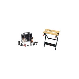 BLACK+DECKER Juego de Herramientas MATRIX 6 Piezas MTX20K6A-B3 + Mesa de Trabajo Multiusos WM125